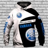 Yamaha men's 3D printed motorcycle hooded pullover shirt, suitable for street wear and motorcycle riding