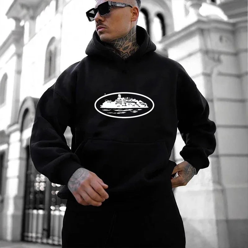 2026 Autumn/Winter New Devil Island Men's and Women's Printed Hoodies Outdoor Activities Casual Hoodies Fashion Trend Men's Wear