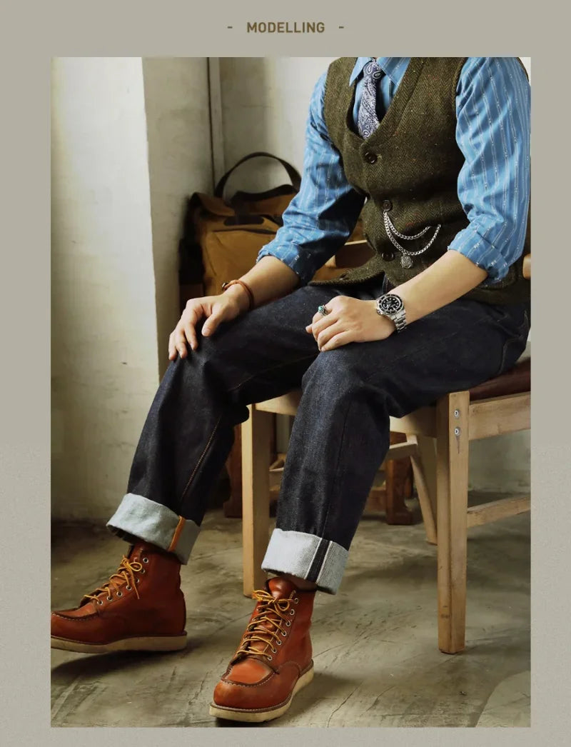 Red Tornado 55501 Relaxed Straight Fit Men's Raw Selvedge Jeans