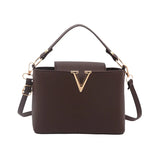 Luxury Women's Tote Bag, Chic V Shaped Stylish Pu Leather Bucket Bag, Top Cover Handbag Women Shoulder Crossbody Bags for Woman