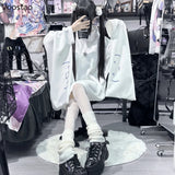Women's White Embroidered Y2K Zip-Up Jacket