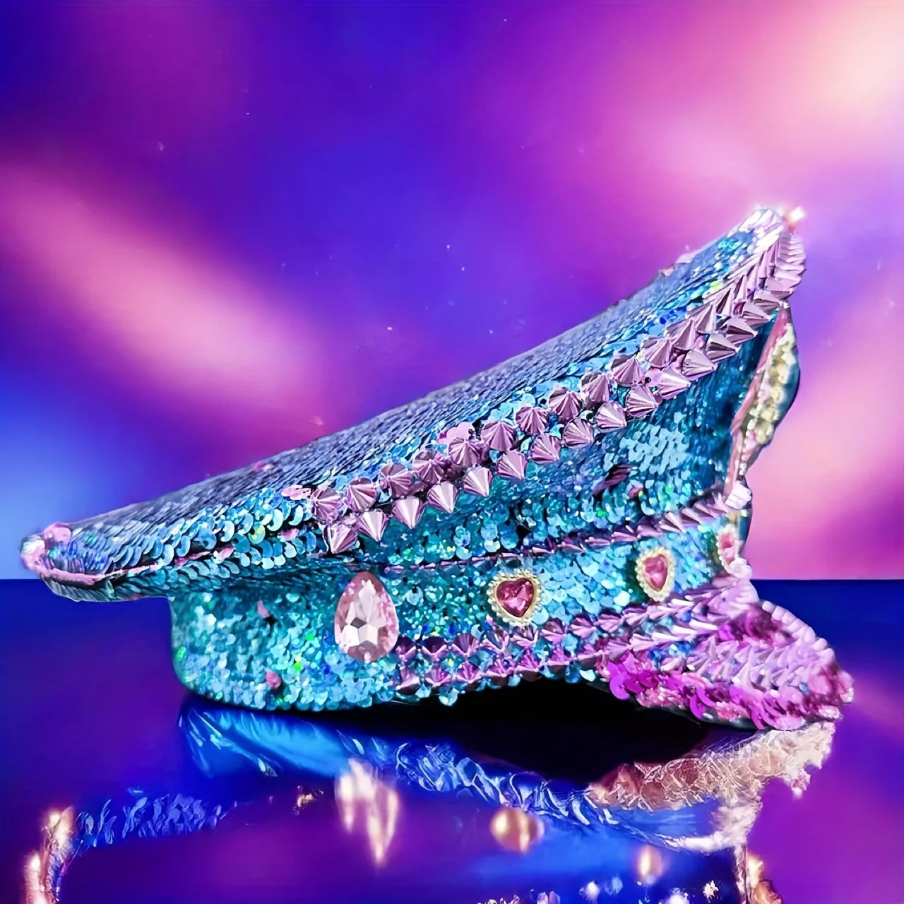 Rhinestone Captain Hat | Festival & Masquerade Cap