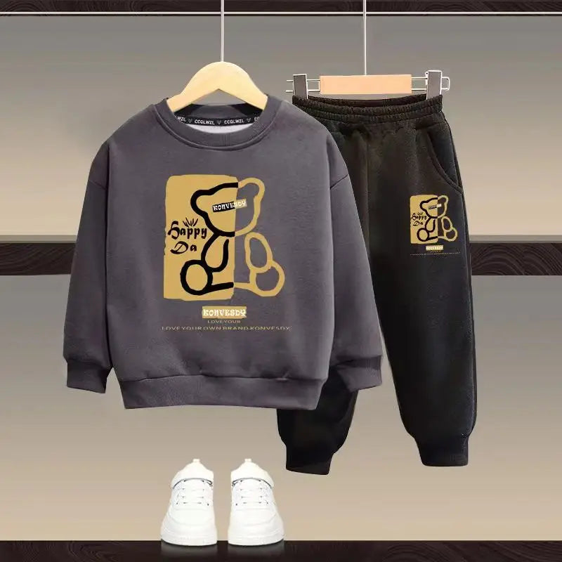 Autumn Baby Bear Sweatshirt & Pants 2-Piece Set