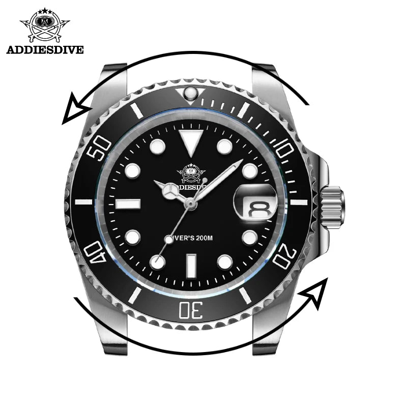 ADDIESDIVE H3 Ceramic Bezel Diver Watch | 200M | BGW9 Luminous