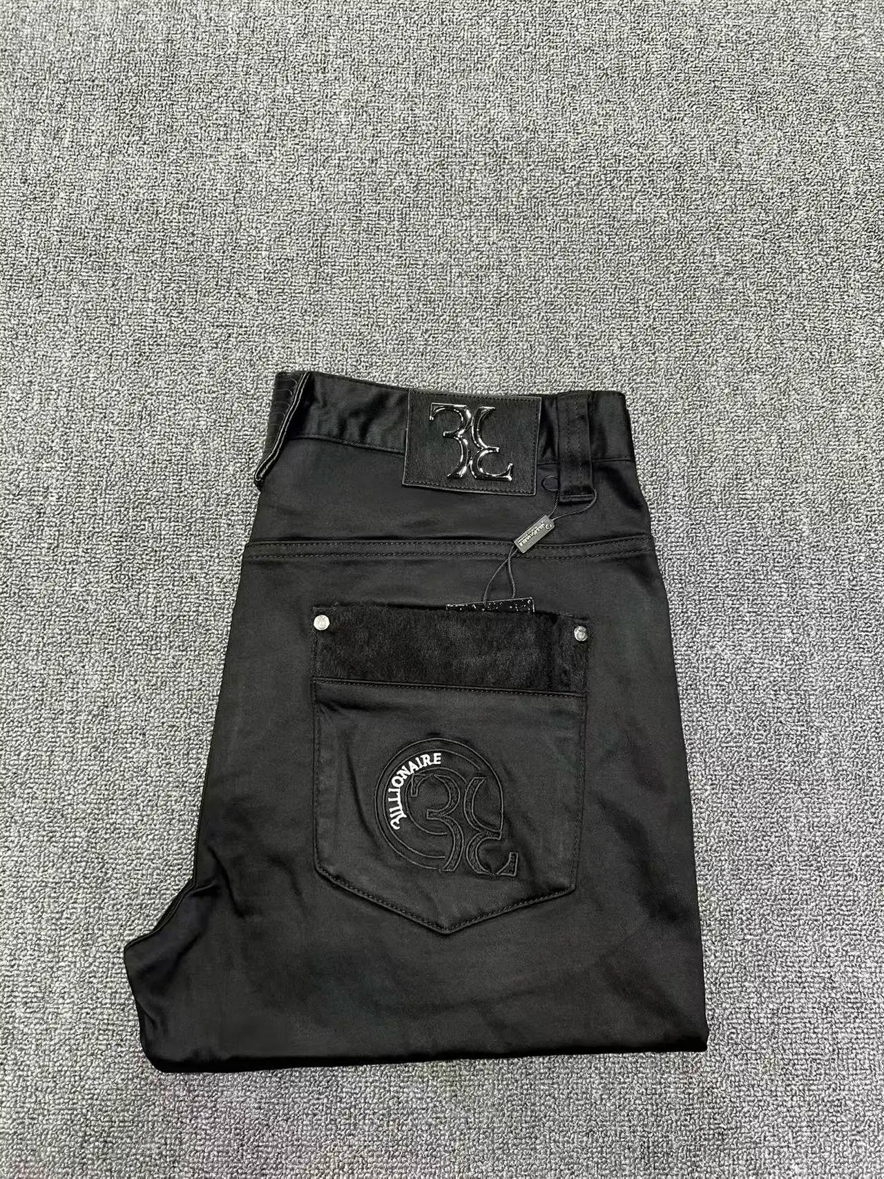 BILLIONAIRE BLSK CPRT Jeans Men 2026 Spring Summer new fashion Embroidery comfortable elasticity outdoors Big size 34-42 Pants