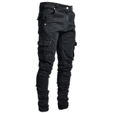 Men's Slim Fit Stretch Denim Cargo Jeans