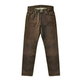 SauceZhan Brown Selvedge Denim Tapered Jeans – 13.8 oz