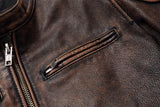 New 100% Cowhide Leather Jacket men Top Layer Clothes Men's Stand Collar Motorcycle Clothes  Autumn Winter Plus Size motorcycle