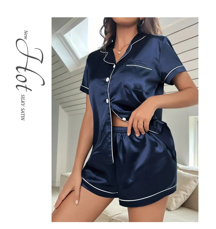 Women’s Luxurious Satin Pajama Set