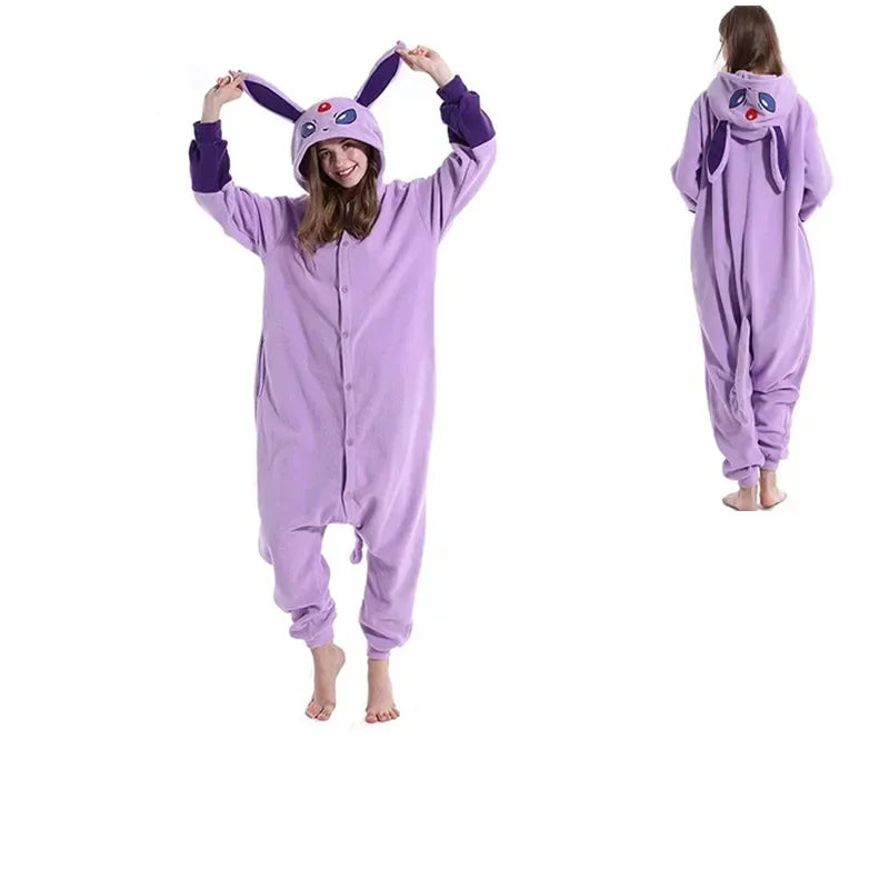 Pokemon Kigurumi Onesie Snorlax Eevee Squirtle Gengar Pijama Cosplay Costume Halloween Adult Anime Umbreon Pajamas