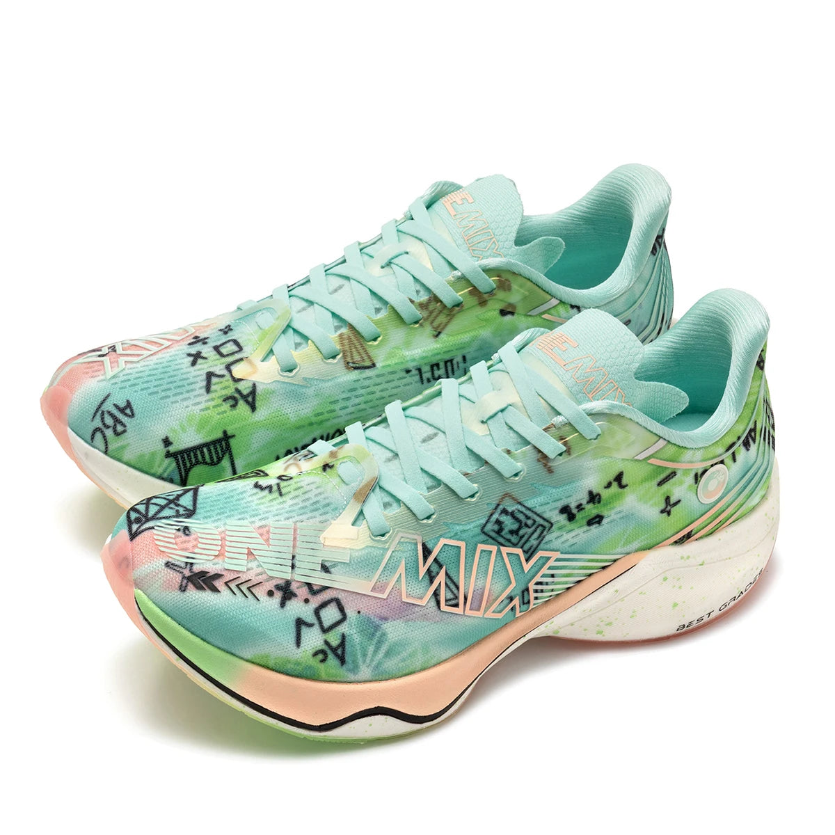ONEMIX Marathon Carbon Plate Running Shoes Shock Absorption Ultra-light Sports Shoes Rebound Technology Outdoor Men Sneakers