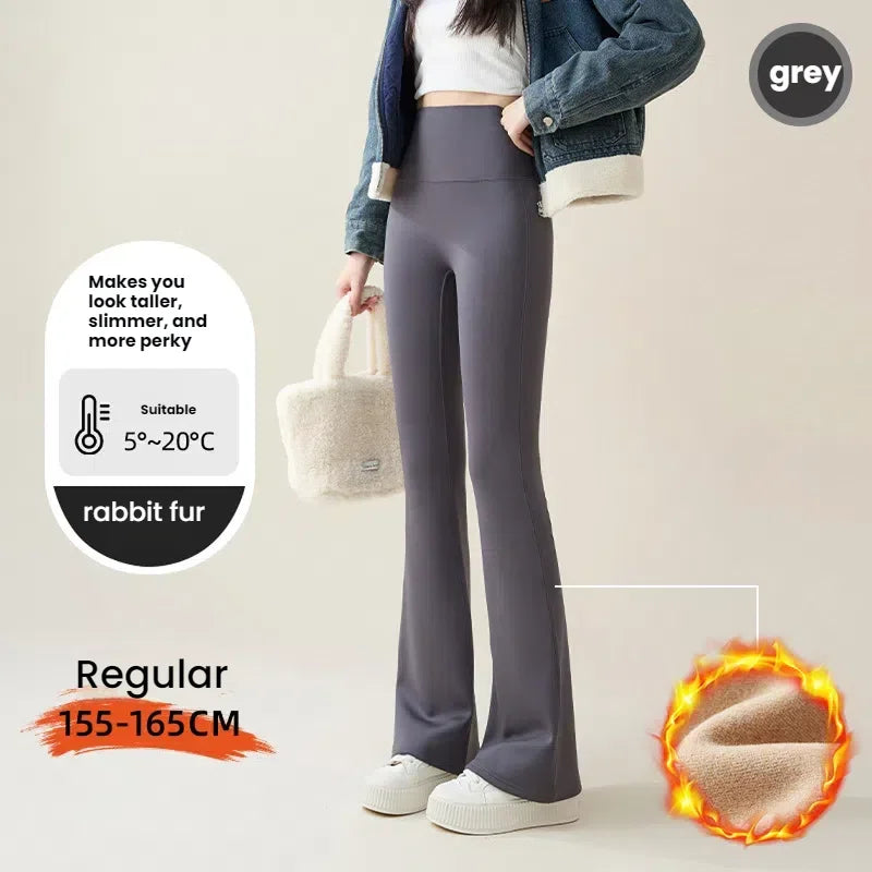 Women's Fleece-Lined High Waist Flare Leggings