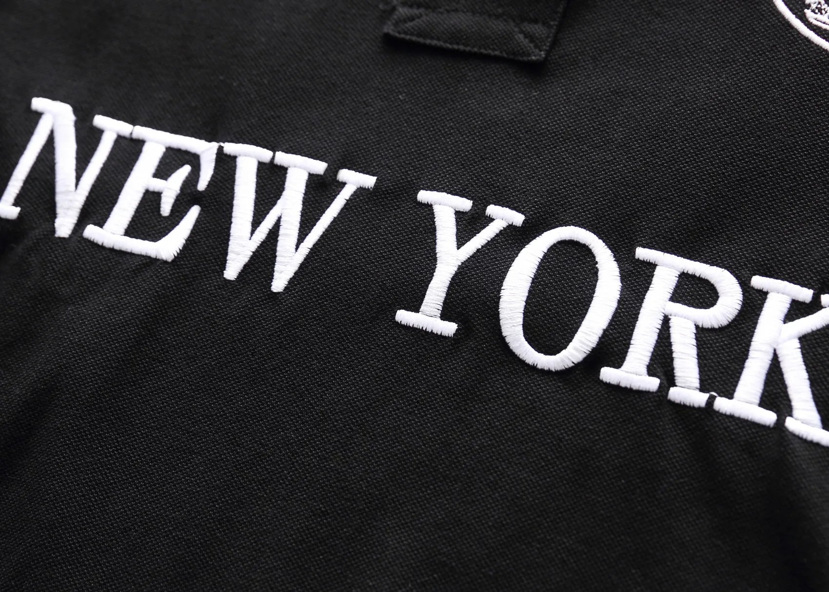 Men's New York Royal Cotton Polo | Contrast Design