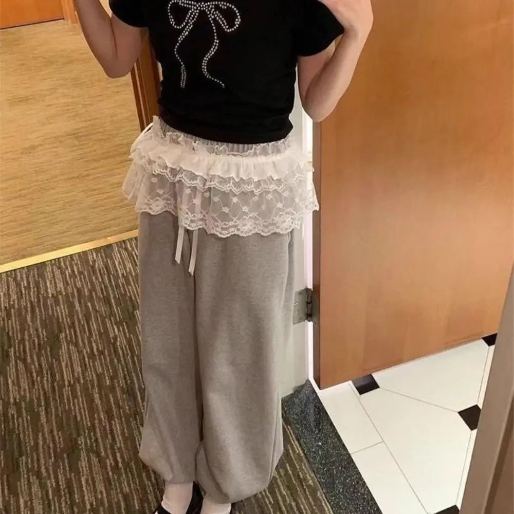 Lace-Up Ruffle Mini Skirt for Playful Layering