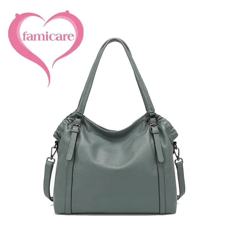 Bag Women 2022 New Summer Genuine Leather Tote Female Casual Fashion Simple Underarm Shoulder Bag Large Capacity Shopper Handbag