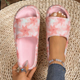 Leopard Print Cloud Slides – Soft Thick-Sole Summer Beach Sandals