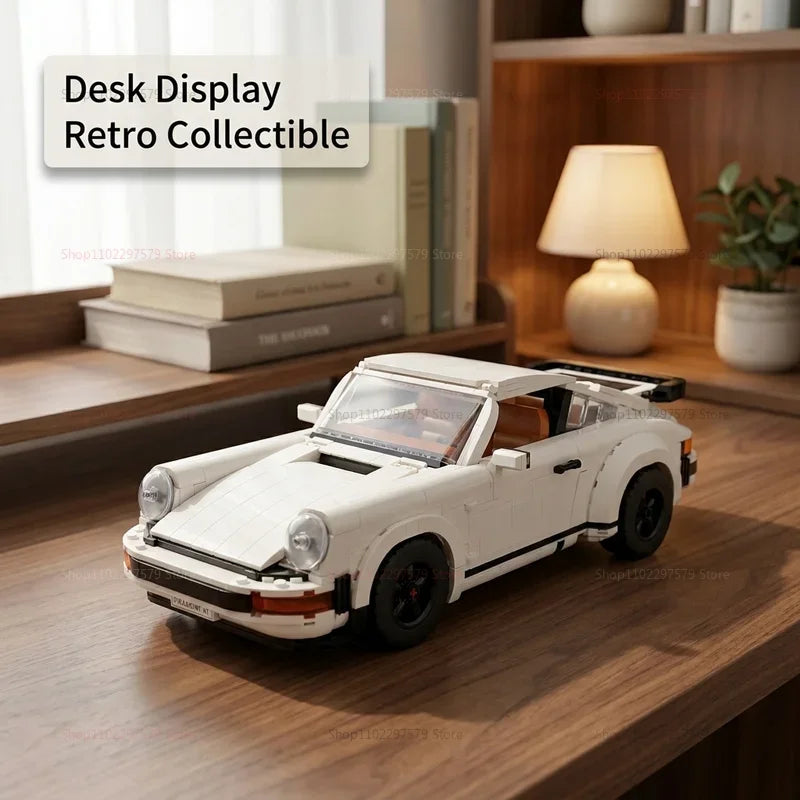 1458PCS Retro Car Building Blocks Set 2in1 Race Car Classic Car STEM Toy forTeens Adults Creative DIY Gift for  Christmas