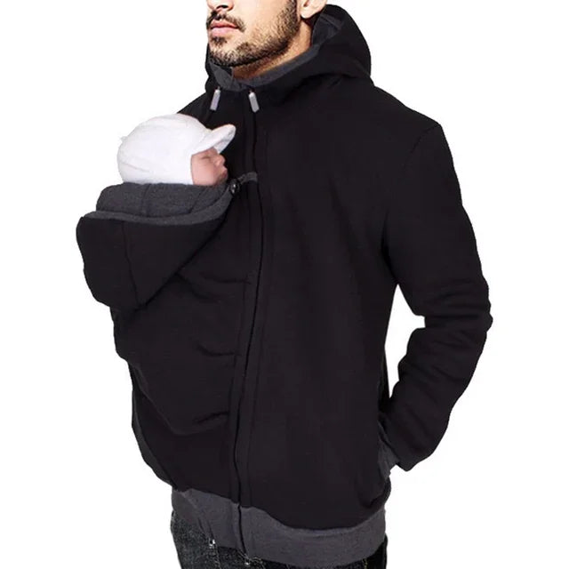 Men's Babywearing Zip-Up Hoodie