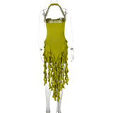 Ruffle Halter Mini Dress