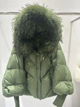 Winter Large Fur Hooded Down Jacket