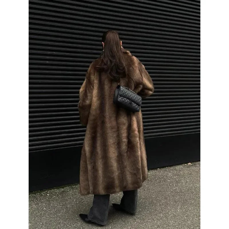 Women's Luxury Faux Fur Long Coat