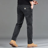 Men’s Fashion Print Straight-Cut Jeans