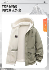 Men’s Fleece-Lined Hooded Winter Jacket