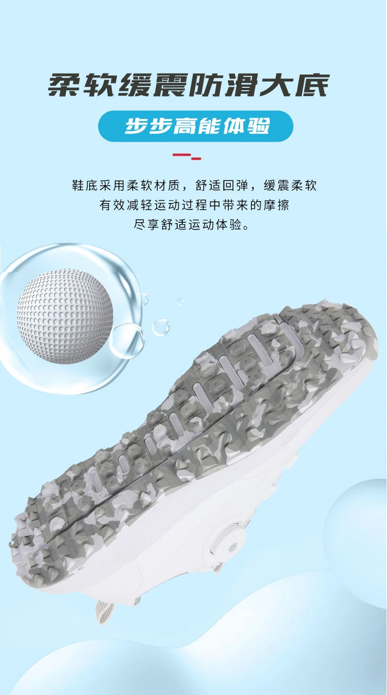 Men's Waterproof Golf Sneakers – Quick-Lacing Professional Golf Shoes