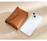 Custom Letters Fashion Women Short Wallet Genuine Leather Double Wallet Small Coin Purse Mini Credit Card Holder Key Storage Bag