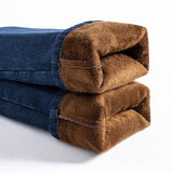 Men's Fleece-Lined Stretch Straight-Leg Jeans