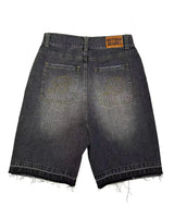Harajuku Retro Letter Embroidery Denim Shorts