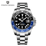 New PAGANI DESIGN 40MM GMT Mechanical Wristwatch Sapphire Ceramic Bezel Automatic Watch Stainless Steel 100M Waterproof Watches