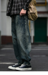 Men's Loose Fit Denim Cargo Jeans