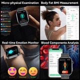 ECG+PPG Health Smartwatch – AI Body Analysis & BT Calling