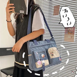 Waterproof Canvas Women Handbags Shoulder Bag Nylon Ladies Messenger Bag Oxford Crossbody Bags Tote Book Bags for Girls Satchels