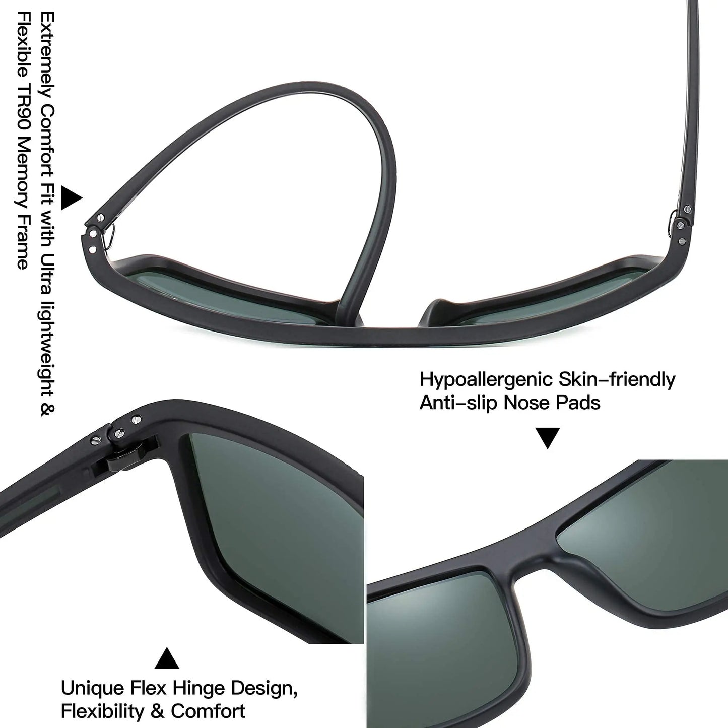 Zenottic Men's Polarized Sunglasses – UV400 TR90 Frame