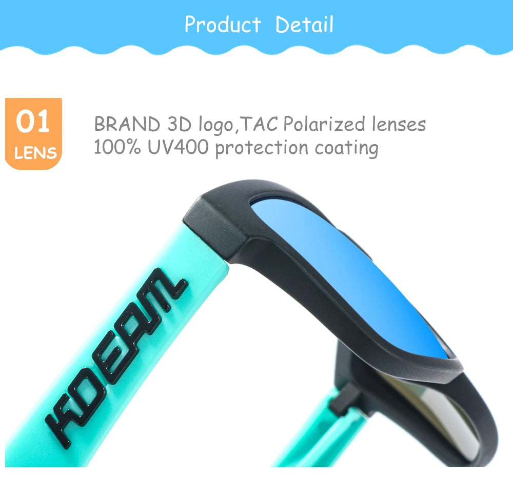 KDEAM For Young Age Small Size Polarized Sunglasses Reduce Glare and Enhance Clarity for Outdoor Sport Youthful Sun Glasses TR90