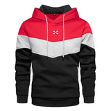 Men’s Patchwork Fleece Streetwear Hoodie