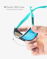 KDEAM For Young Age Small Size Polarized Sunglasses Reduce Glare and Enhance Clarity for Outdoor Sport Youthful Sun Glasses TR90