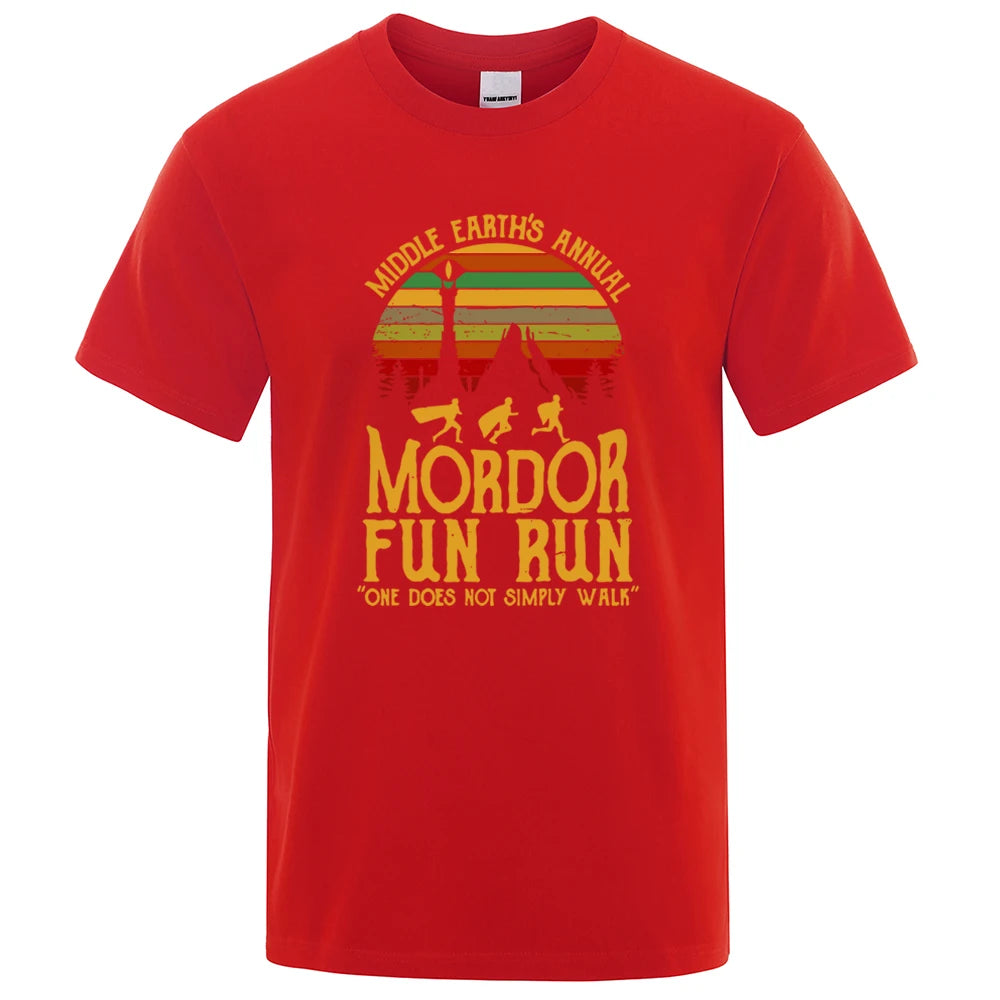 Mordor Fun Run Cotton Graphic T-Shirt