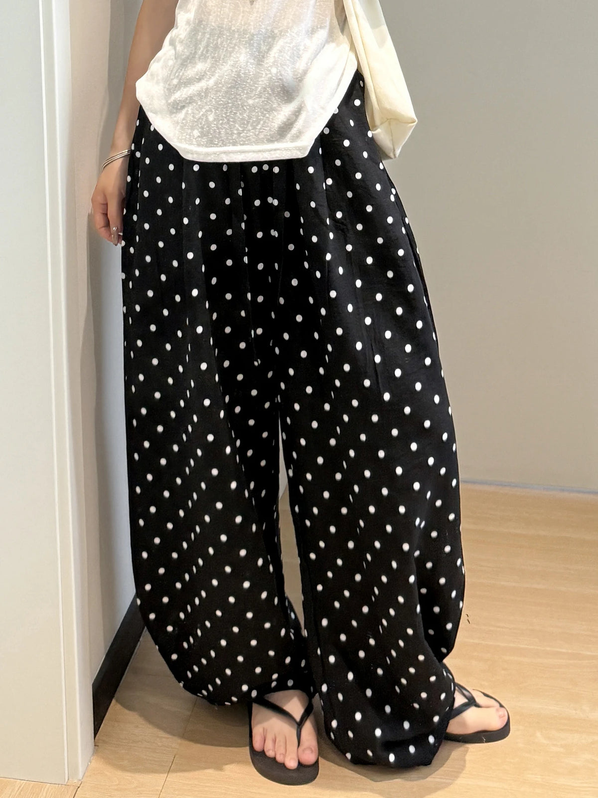 Women's Linen Blend Wide-Leg Pants