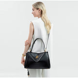Minimalist Luxury Korean Soft Leather Flap Bag Women Detachable Crossbody Strap Large Capacity Office Daily Commuter Hand Purse