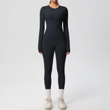 2 PCS Sportswear Yoga Set Gym Clothes Yoga Suits For Women Fitness Set Tracksuits Sports Long Sleeve Crop Top Gym Leggings