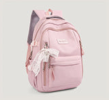 New Female High Capacity Waterproof College Backpack With Lace Pendant Trendy Women Laptop School Bags Cute Girl Travel Book Bag