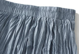Women's Pleated Maxi Skirt – Elegant A-Line Beach Style