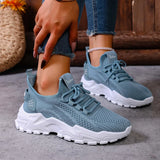 Women’s stylish, breathable, knitted sports shoes for spring and autumn. Casual, lightweight, soft-soled walking shoes