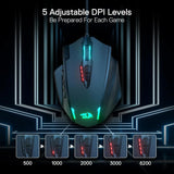Redragon M908 RGB Backlight LED USB Wired Gaming Mouse 18 Programmable Mouse Buttons 12400 DPI