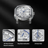 BERNY Men Mechanical Watch Top Accuracy Move Automatic Wristwatch Luxury Male Clock Sapphire Self-Winding Men's Watch Waterproof