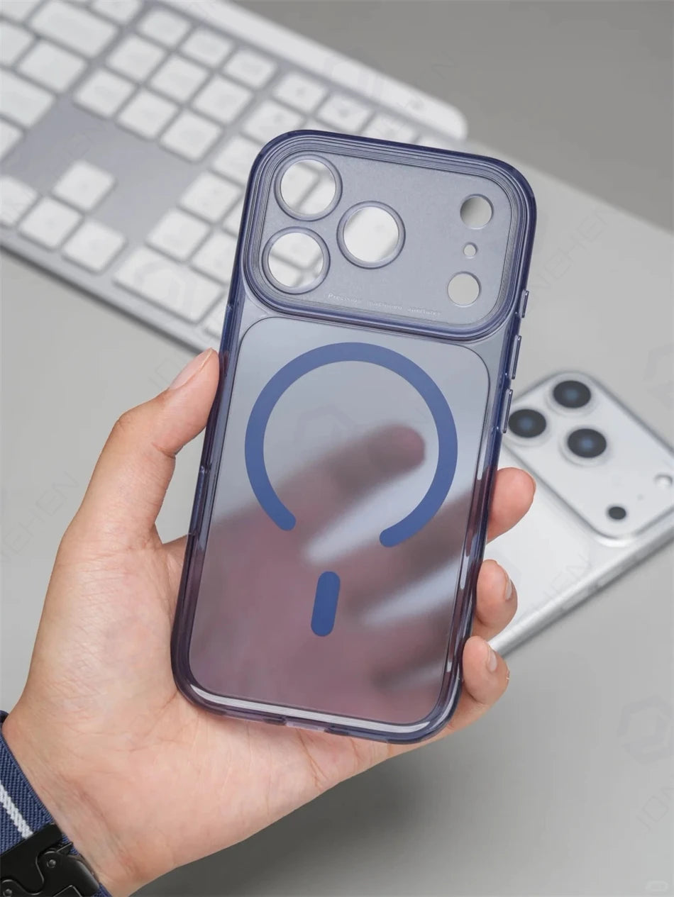 Magnetic Clear iPhone Case with Camera Button