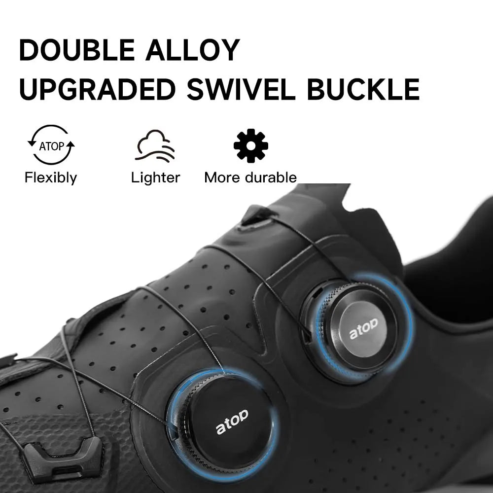 Santic Cycling Shoes Men's Mountain Carbon Fiber Lock Shoes Bicycle Riding Equipment Grade 14 Lightweight TMS24050